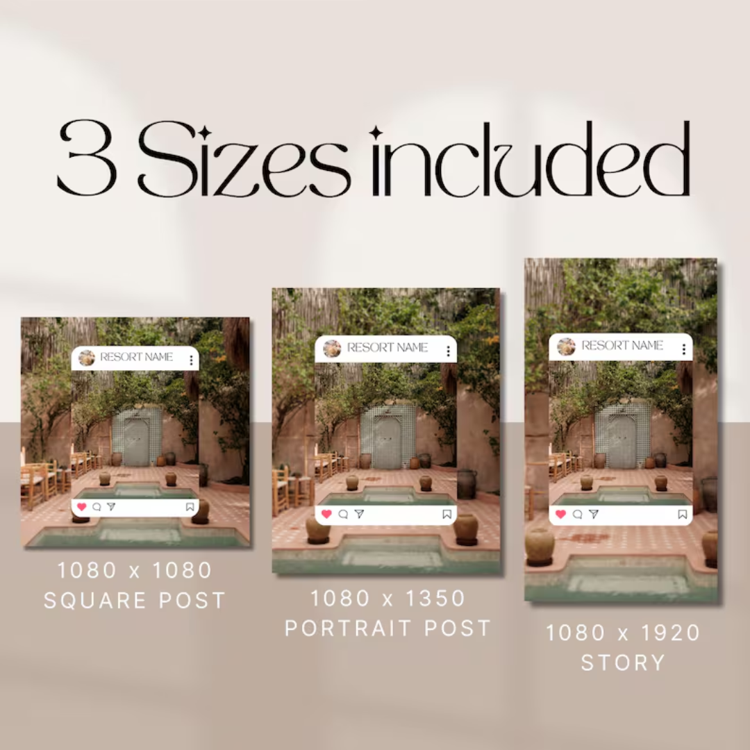 2500 Travel Instagram Templates: Travel Agent & Blogger Social Media Bundle (Canva)