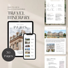 Travel Itinerary Template | Trip Itinerary | Printable Travel Guide | Travel Agent Planner | Canva Templates | Mobile Travel Planner