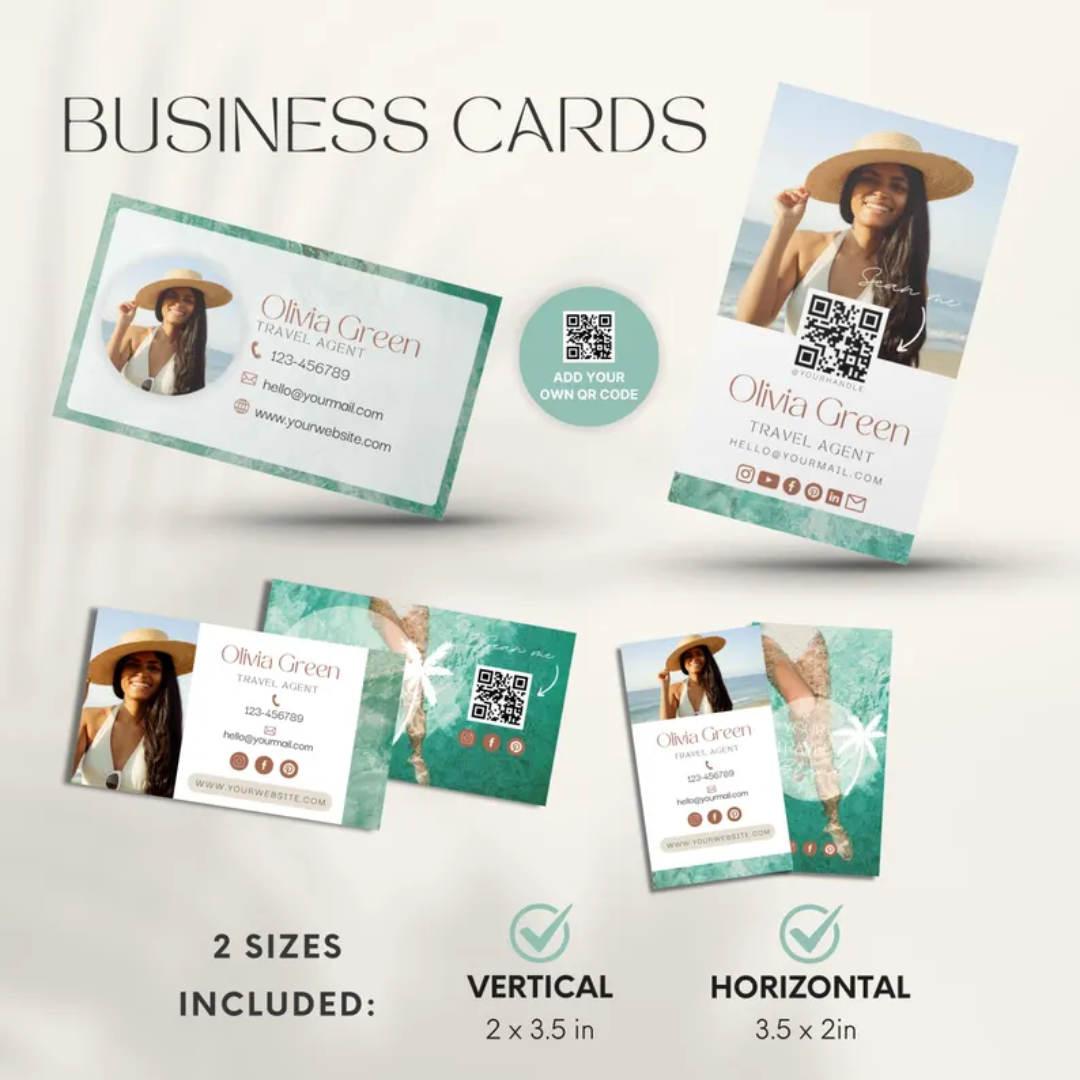 Travel Agent Business Templates: Forms, Proposals, Link in Bio & Social Media (Canva)
