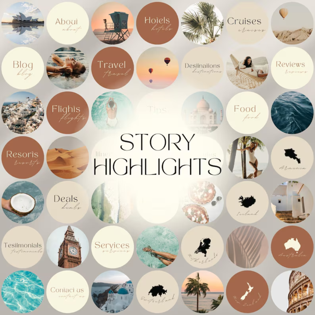 2500 Travel Instagram Templates: Travel Agent & Blogger Social Media Bundle (Canva)